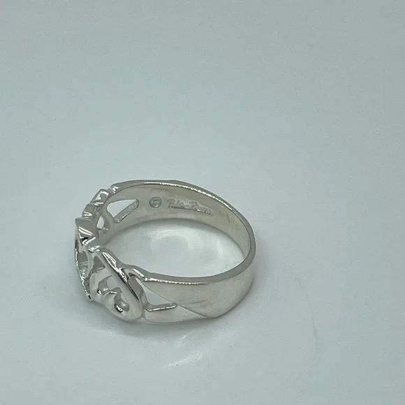 Tiffany & Co. Paloma Picasso Silver Triple Loving Heart Band Ring - Picture 7 of 10